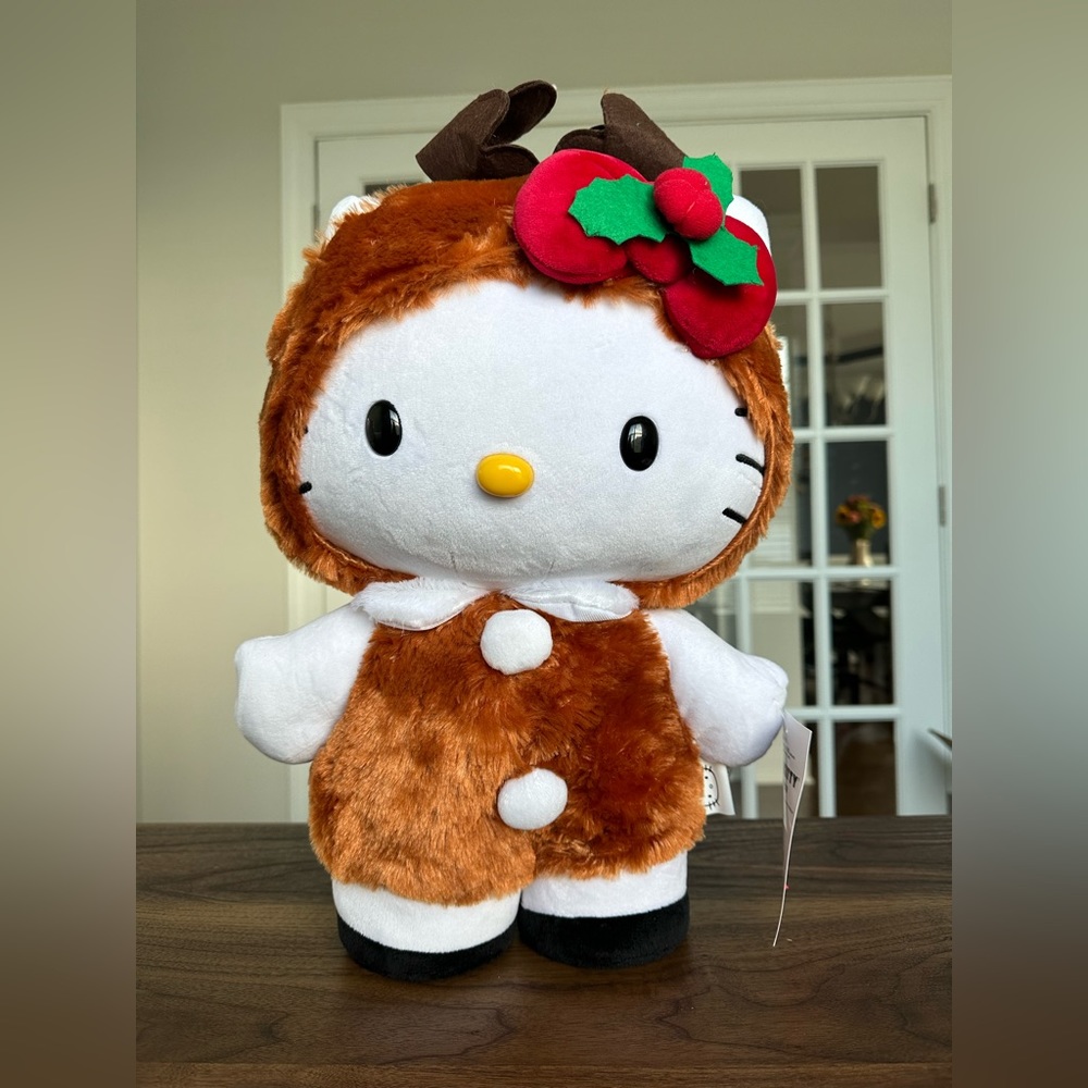 Hello Kitty Christmas Reindeer Holiday Greeter